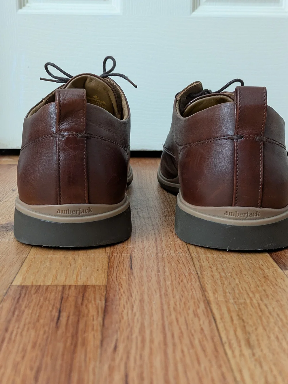 The Original Men's Brown Leather Derby Oxfords with Cushioned Insole
